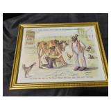 Framed Vintage Farm-Themed Cartoon Print
