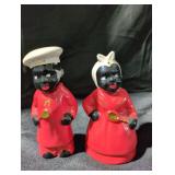 Black Americana Salt and Pepper Shakers