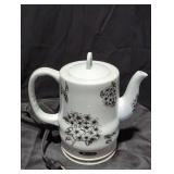Floral Electric Kettle with Black Design