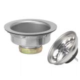 3/4 in. Post Sink Strainer Brushed Steel