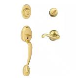 Plymouth Bright Brass Deadbolt with Flair