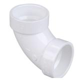 4 in. PVC DWV 90-Degree Hub x Hub Elbow Fitting