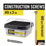 Yellow Zinc Torx Wood Screws 9x3 900-ct