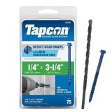1/4 in. x 3-1/4 in. Hex Anchors (75-Pack)