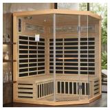 Moray 4-Person Infrared Sauna, Hemlock