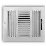 10 in x 8 in 3-Way Steel Register, White