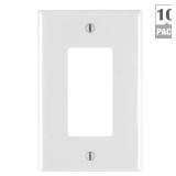 Decora 1-Gang White Wall Plate 10-Pack