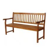 Laurel 59.1 in. Acacia Wood 3-Seat Bench
