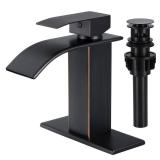 Waterfall Spout Bath Faucet, Oil Rubbed Bronze