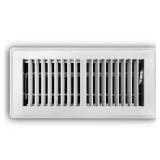 4 in. x 10 in. 2-Way Steel Register White