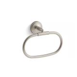 Paces Wall-Mounted Towel Ring, Brushed Nickel