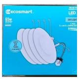 Ecosmart 4 Pack Daylight LED 6" Canless Trim