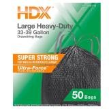 (2) 33-39 gal Black Trash Bags, 20% PCR (50)
