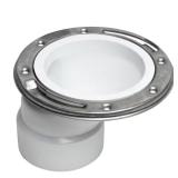 3 in. PVC Open Offset Toilet Flange with Ring