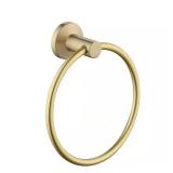 Dorind Wall Mounted Towel Ring in Brushed Gold