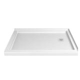 SlimLine 48x34 Shower Pan, White, Right Drain