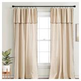 Lush Decor 84-in Dark Linen Curtain Panel Pair