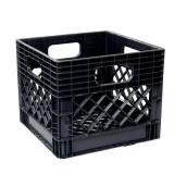 11 in. x 13 in. x 13 in. Black Milk Crate