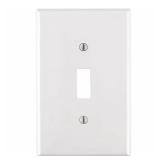 1-Gang White Midway Toggle Wall Plate (10-Pack)