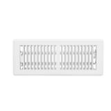 4x12 in. 1-Way Plastic Floor Register White