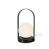9.8 in. Black Rechargeable LED Globe Lamp