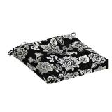 Outdoor Plush Tufted Seat Cushion, Black
