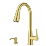 Barulli Bar Faucet with Deckplate, Gold