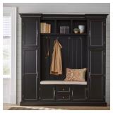 Royce Black Hall Tree with Bench & Storage