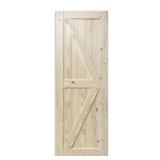 K Model 30x80 Unfinished Wood Barn Door Slab