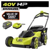 RYOBI 40V HP Brushless 20" Mower + Battery