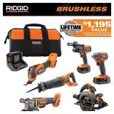 18V 6-Tool Cordless Combo Kit with 6.0/2.0Ah