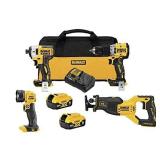 DEWALT 20V MAX XR 4-Tool Combo Kit (DCK449P2)