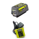 Ryobi 40V 6Ah Lithium Ion Battery With Charger