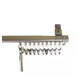 66 in. - 120 in. Traverse Curtain Rod, Silver