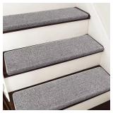 Bullnose Gray Stair Tread Covers (21)