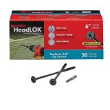 HeadLOK Wood Screws, Flat Head, Black (50)