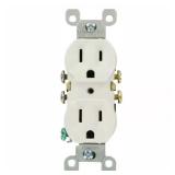 Leviton 15A Grounding Duplex Outlet, White (10pk)