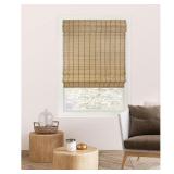 Brown Deer Cordless Bamboo Roman Shade 27x64