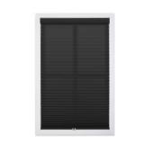 Black Cordless Pleated Shades - 46.5 W x 48 L