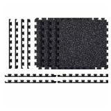 Norsk Black Blue Flecks Gym Flooring (4-Pack)