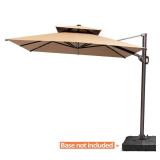 Double Top 9ft Cantilever Umbrella Tan