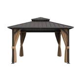 12 ft x 12 ft Steel Gazebo with Netting