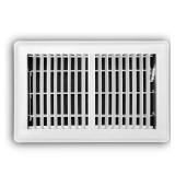 6x10 in. 2-Way Steel Floor Register white
