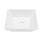 St. Tropez Square Ceramic Vessel Sink, White