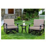 Aluminum Swivel Outdoor Rocking Chairs Set