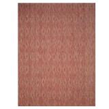 Courtyard Red/Red 8x10 Solid Color Rug