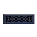 Elegant Scroll 2x10 Steel Floor Register Black