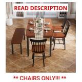 Set Of (4) Wood Dining Chairs