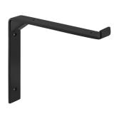 10 in. Black Deco L Steel Bracket