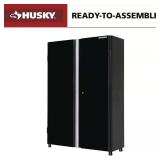 Husky 24-Gauge 3-Shelf Steel Cabinet, Black